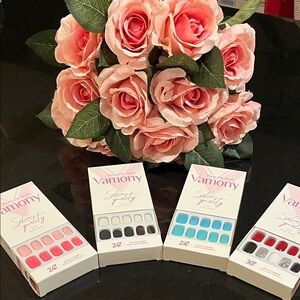 (4) Sets - Vamony Nail Set with Pink and Blue Shades